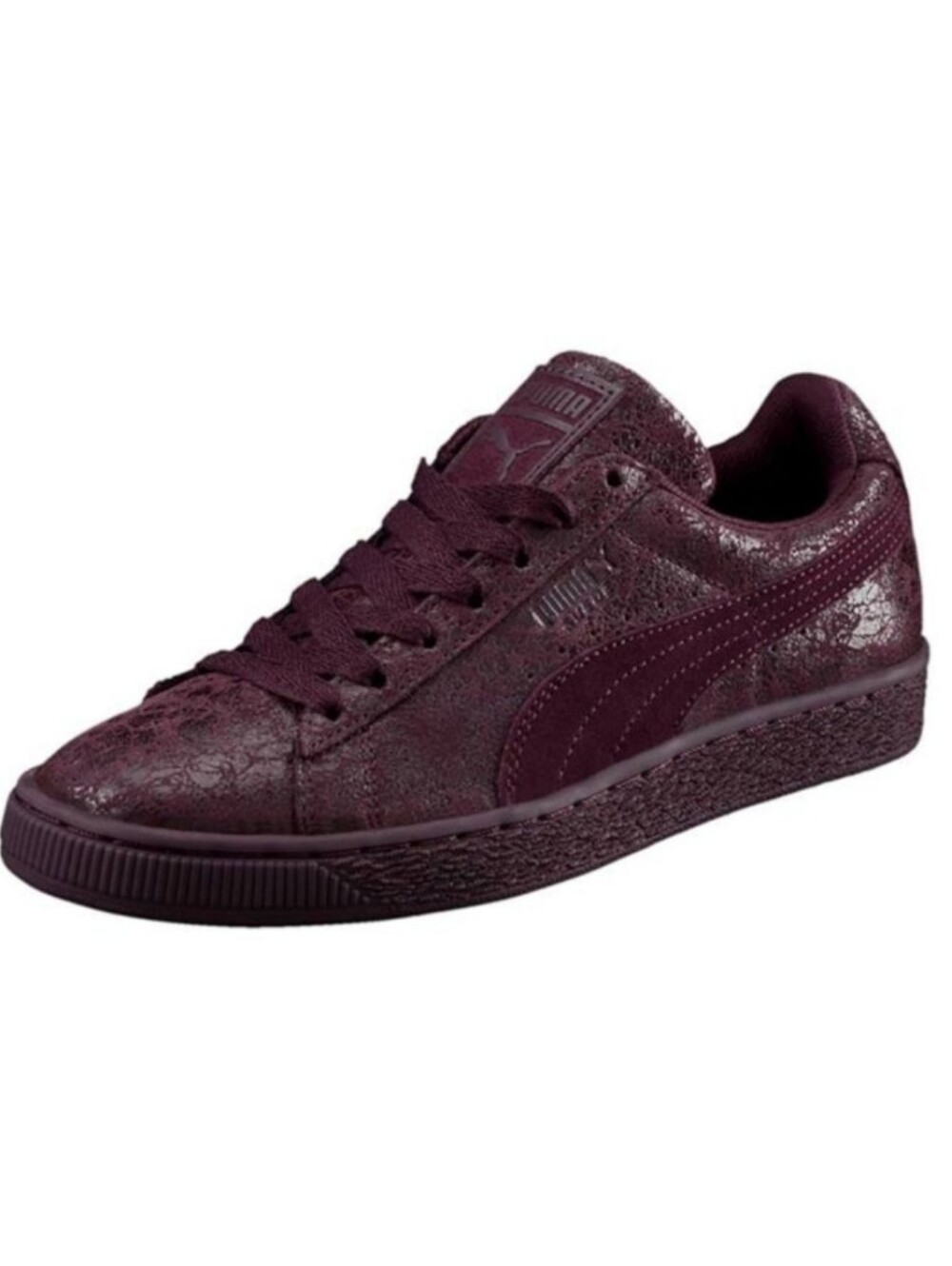 Puma Winetasting Purple Remaster Leather Sneakers Lace Up Athleisure Classic